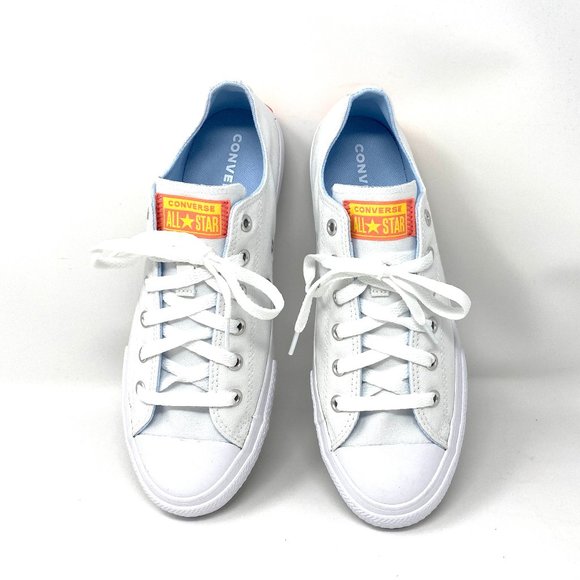 🌸Sale🌸 Converse CTAS White Chambray Blue Canvas Sneaker Women's Size 8 670702F - Picture 6 of 10